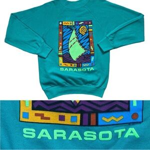 1990s Vintage Sarasota Florida Crewneck Unisex Sweatshirt
